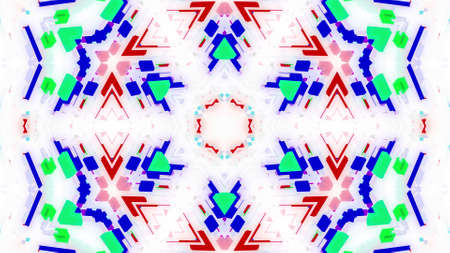 3d render. Abstract white science fiction background. Symmetrical geometric pattern like mandala...