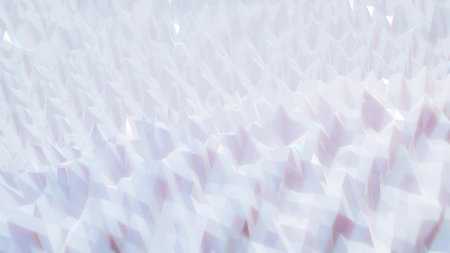stylish white creative abstract low poly background. Abstract waves on glossy surface. Simple minimalistic geometric bg.の写真素材