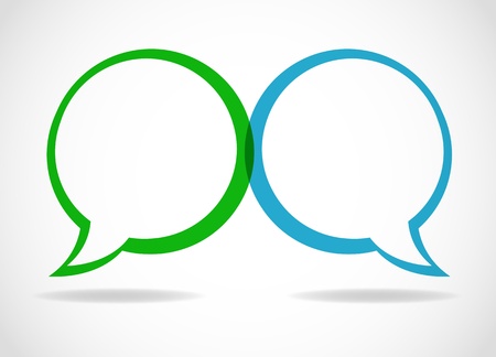 Abstract media speech bubbles.のイラスト素材