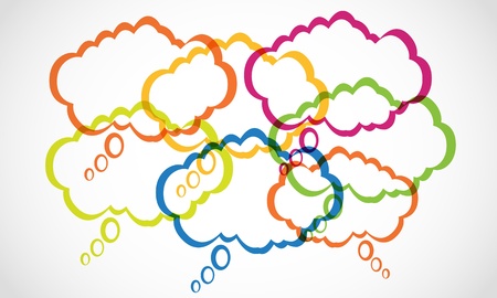 Abstract colorful speech bubbleのイラスト素材