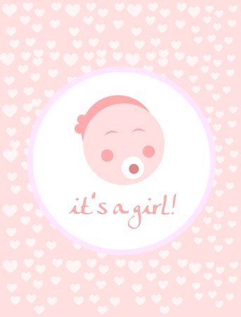 Baby arrival announcement cardのイラスト素材