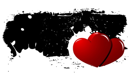 Grunge Heart vector Backgroundのイラスト素材