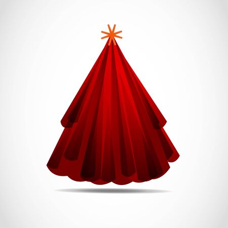 Abstract Modern Red Christmas Treeのイラスト素材
