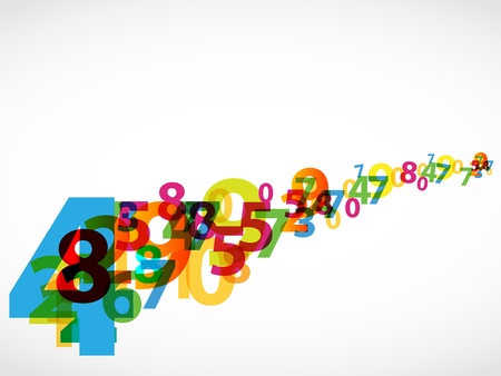 Colorful numbers abstract background.のイラスト素材