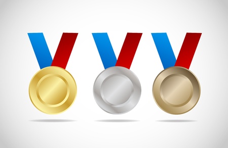 gold,silver and bronze medalsのイラスト素材