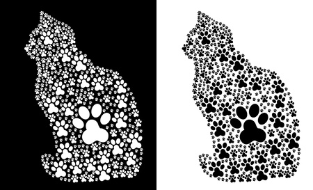 Traces Paw Catのイラスト素材