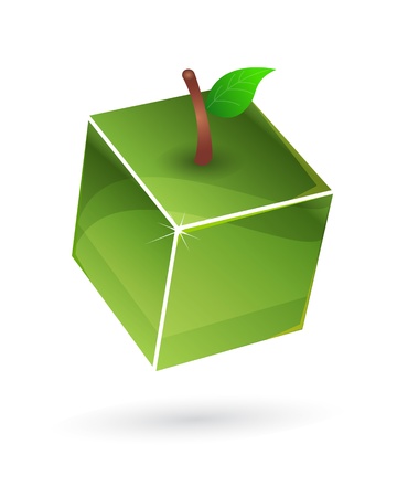 Green fruit cubeのイラスト素材