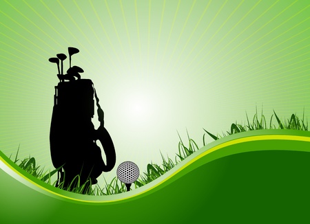 green golf background.vectorのイラスト素材