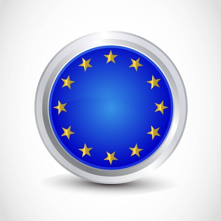 EU flag buttonのイラスト素材
