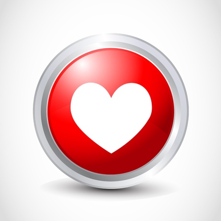 Aqua heart buttonのイラスト素材