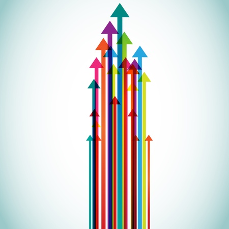 abstract vector colorful arrowsのイラスト素材
