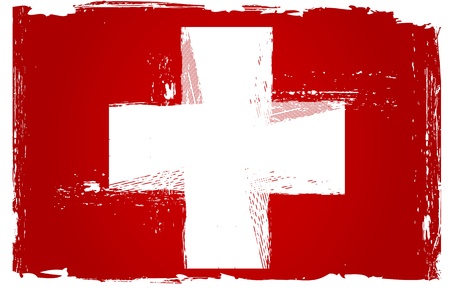 Grunge Switzerland Flagのイラスト素材