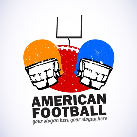 American Football Emblemのイラスト素材