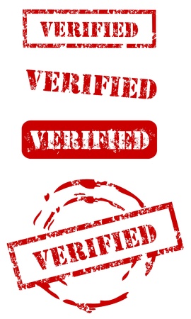 Verified stamp setのイラスト素材