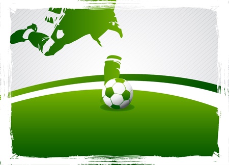 grunge green soccer posterのイラスト素材