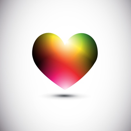 abstract rainbow heartのイラスト素材