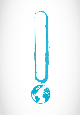 grunge global warning signのイラスト素材