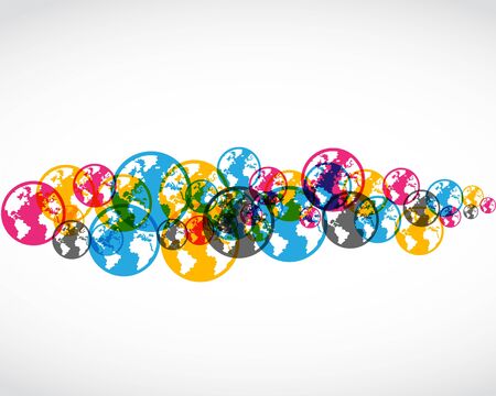 abstract colorful world conceptのイラスト素材