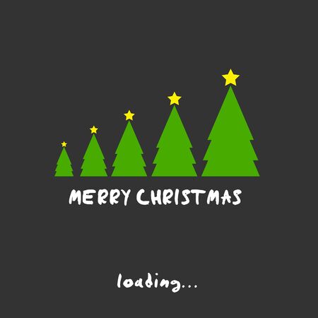 merry christmas trees concept illustrationのイラスト素材