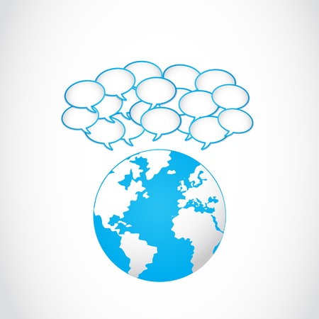 global sharing speech bubblesのイラスト素材