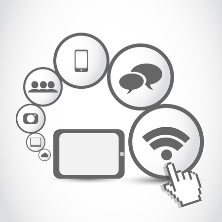 tablet computer conceptのイラスト素材