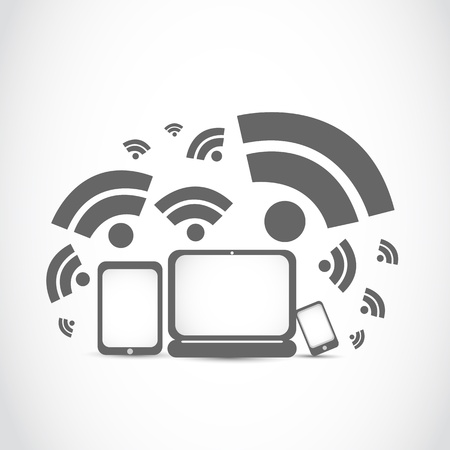 portable wifi technologyのイラスト素材