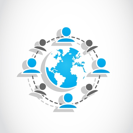 social media world groupのイラスト素材