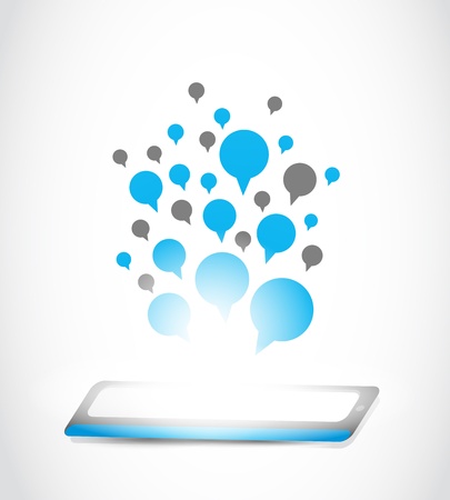 tablet computer communication technologyのイラスト素材