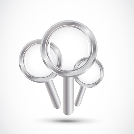 magnifying glass, searching conceptのイラスト素材