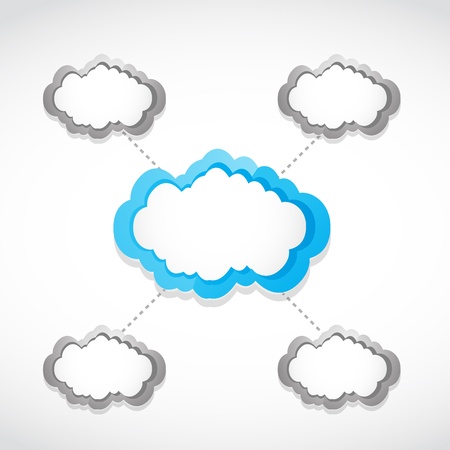 cloud computing networking conceptのイラスト素材