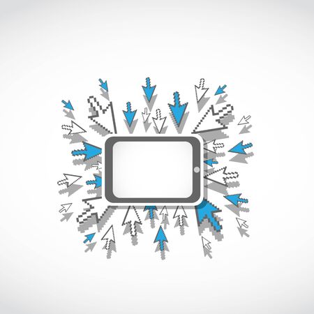 tablet computer web designのイラスト素材