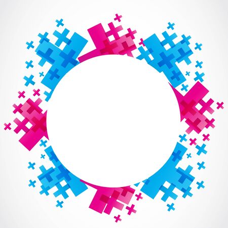 colorful abstract shapes backgroundのイラスト素材