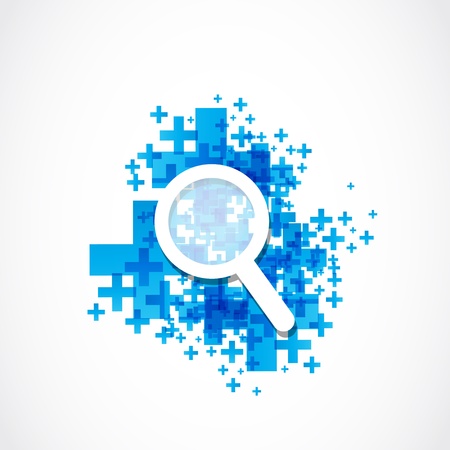 magnifying glass zoom web conceptのイラスト素材