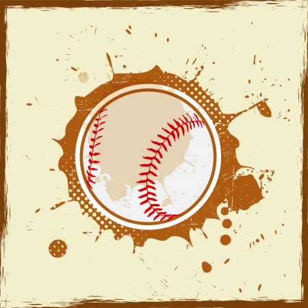 Vintage grunge baseballのイラスト素材