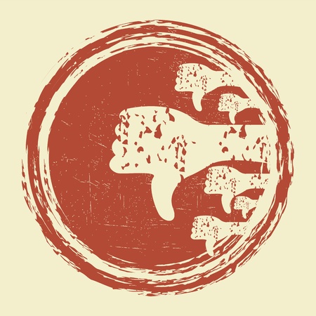 grunge thumb down conceptのイラスト素材