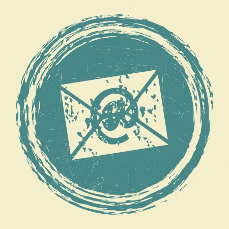email grunge stampのイラスト素材