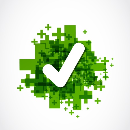 approved sign positiveのイラスト素材