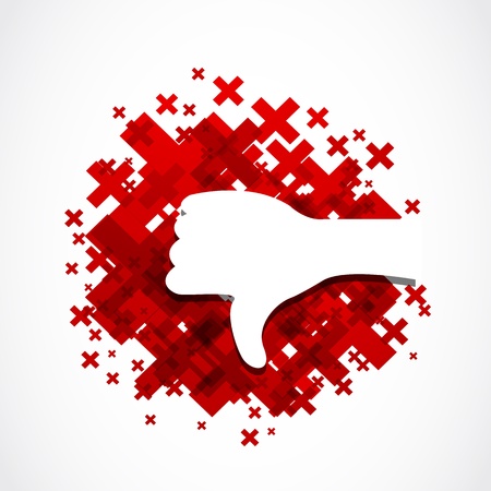 dislike hand conceptのイラスト素材