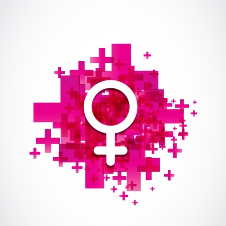 positive female gender symbolのイラスト素材