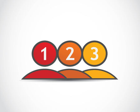 Number one, two, three option groupのイラスト素材