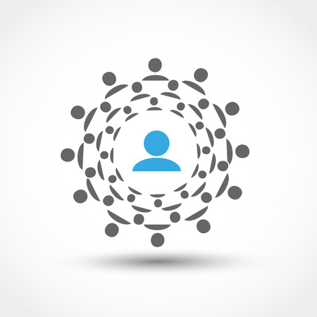 People social networking circleのイラスト素材