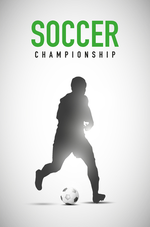 Silhouette of a football playerのイラスト素材