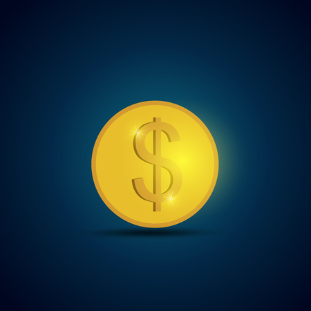 Dollar Coin Iconのイラスト素材