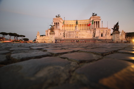 Rome Italy - AUGUST 28, 2016: Rome is the capital of Italy and of Lazio region. With 2.9 million residents it is also the country's largest and most populated in Italy. Architecture of Rome.のeditorial素材