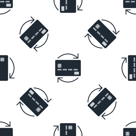 Vector illustration of credit card icon seamless patternの写真素材
