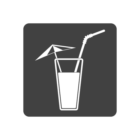 Vector illustration of alcohol drink icon. Cold summer cocktailのイラスト素材