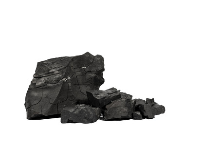 Black Coal in Isolate の写真素材