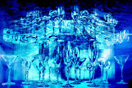 background abstract with scene of the glass liquor-glasses for blameの写真素材