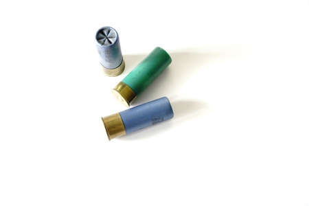 three patrons for handgun on white background