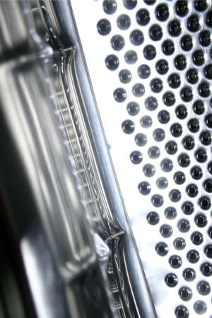 metallic perforated lattice type overhandの写真素材
